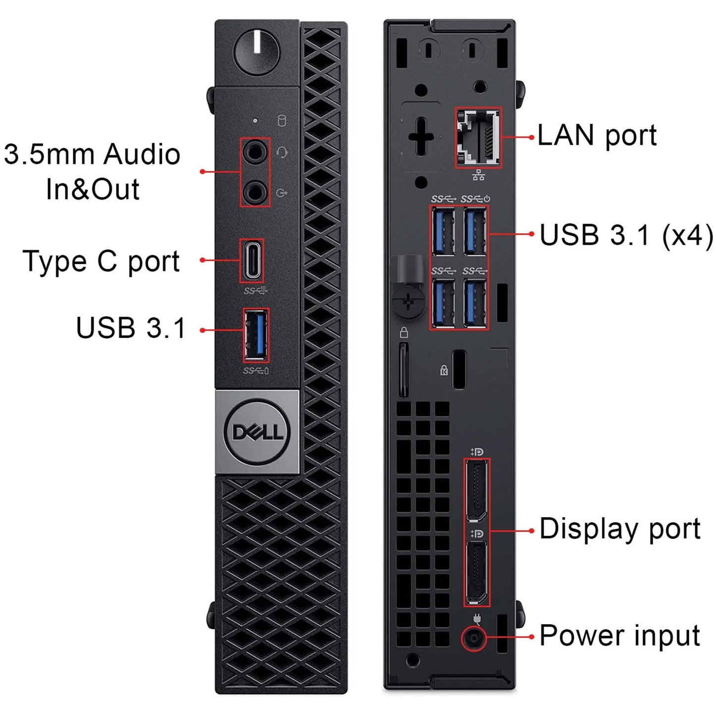 Dell OptiPlex 5070 Mini Computer Intel i7-9700 Ram 16GB SSD 512GB Freedos (Ricondizionato Grado A)
