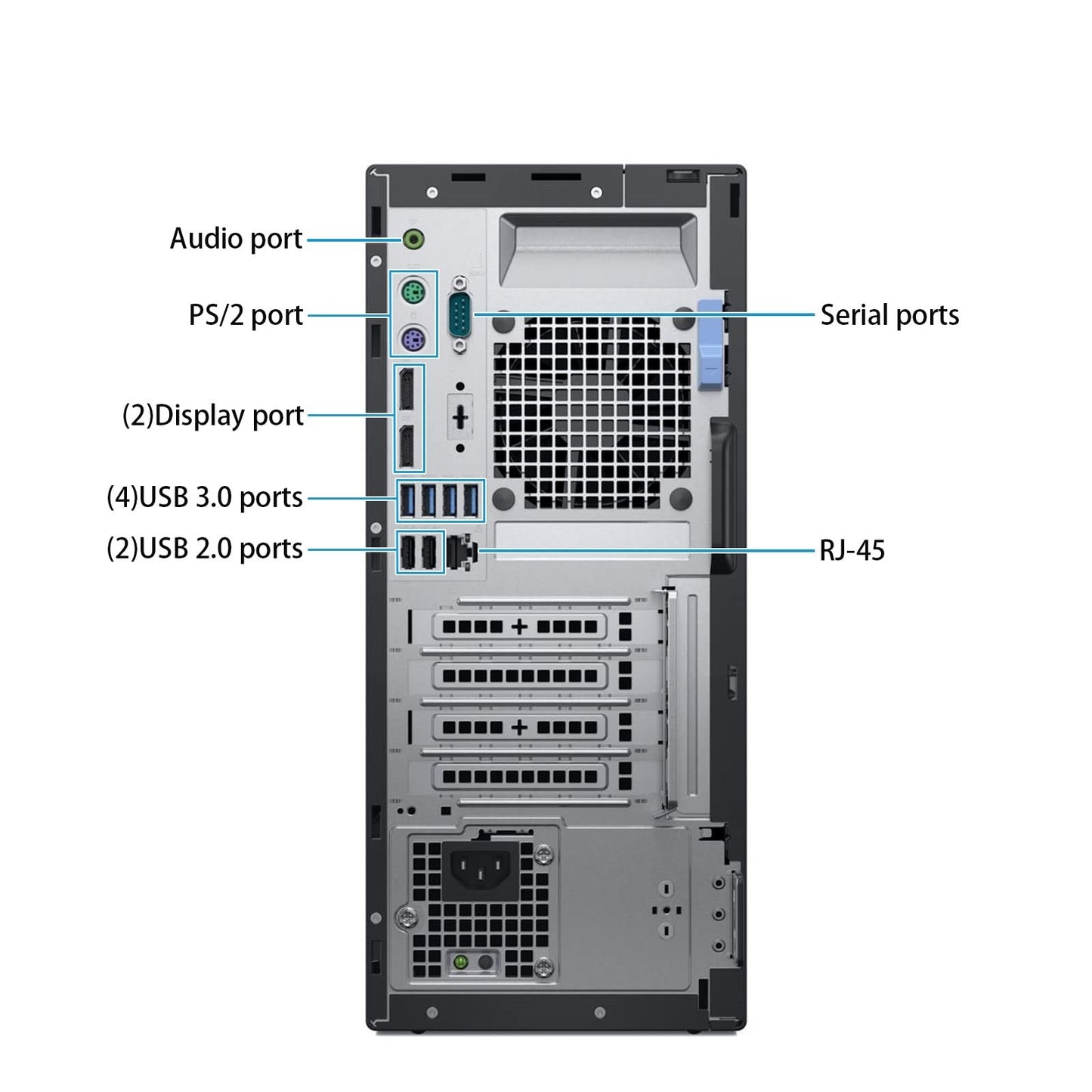 Dell Optiplex 7060 Tower PC Computer Intel i7-8700 Ram 32GB SSD 1TB NVMe Freedos (Ricondizionato Grado A)