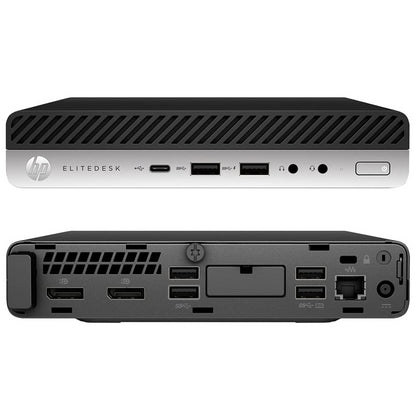 HP EliteDesk 705 G4 Mini PC Computer AMD Ryzen 3 Pro 2200GE Ram 8GB SSD 240GB (Ricondizionato Grado A)