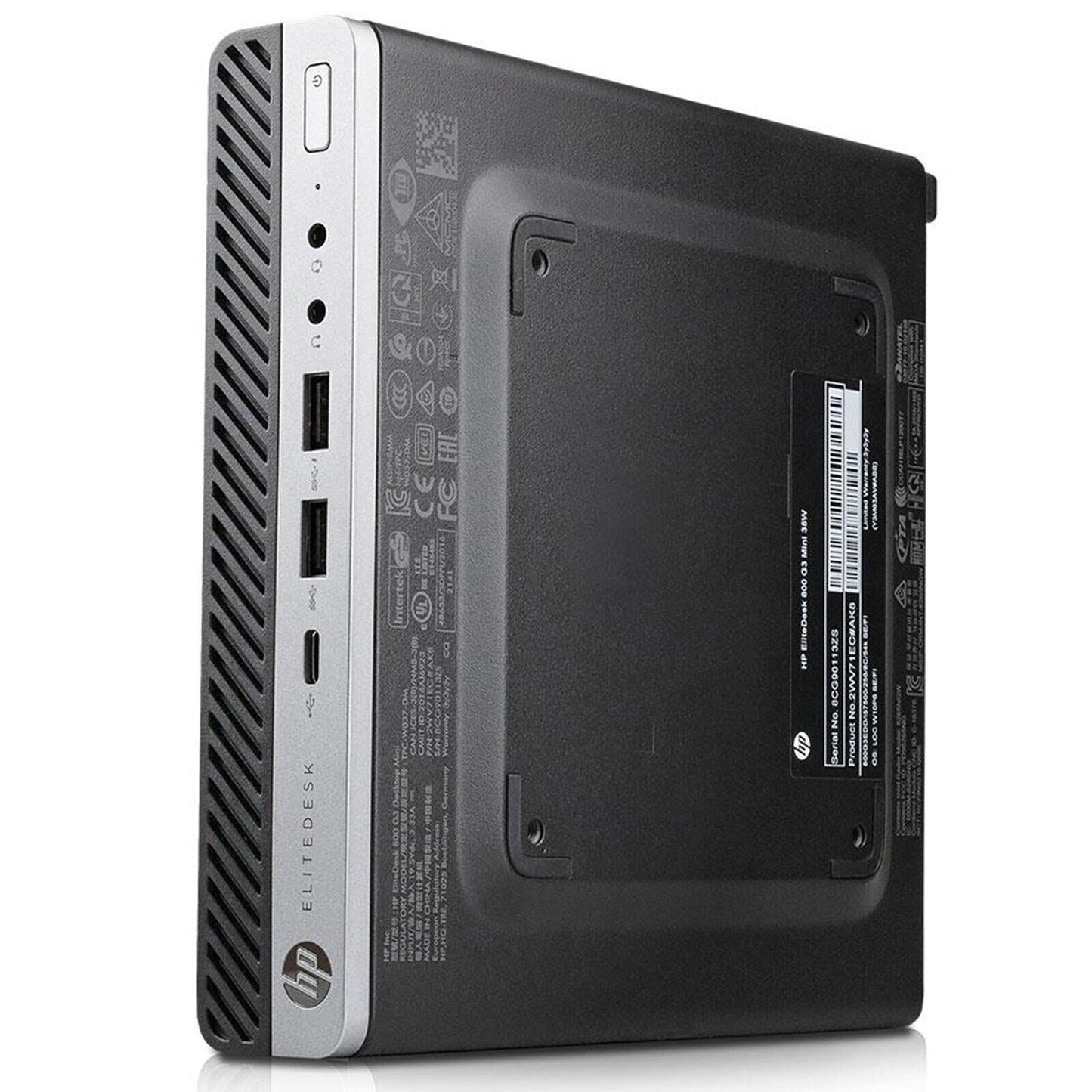 HP EliteDesk 800 G3 Mini Computer Intel i5-7400T Ram 32GB SSD 1TB (Ricondizionato Grado A)