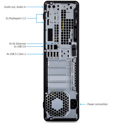 HP EliteDesk 800 G3 SFF Computer Intel i5-6400 Ram 8GB SSD 240GB (Ricondizionato Grado A)