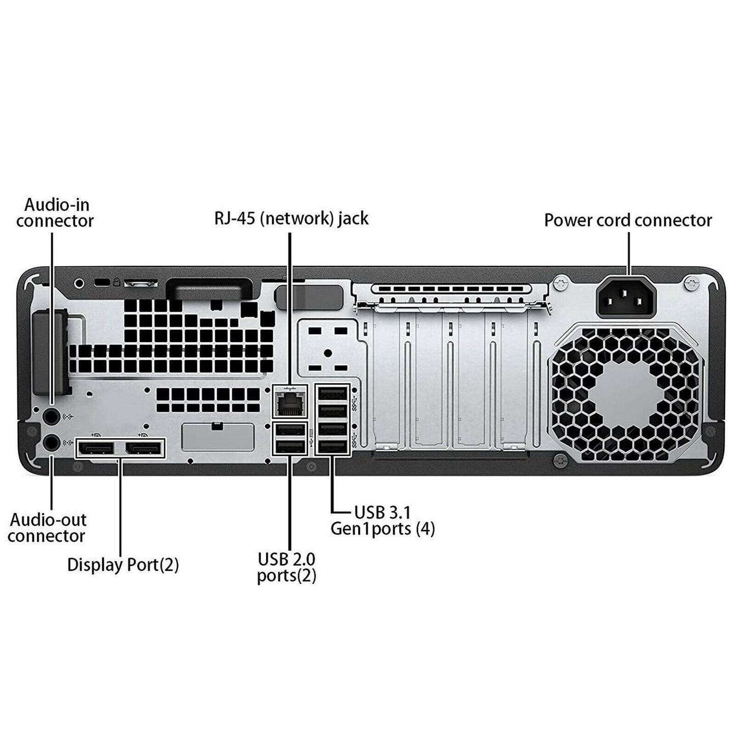 HP EliteDesk 800 G4 SFF PC Computer Intel i7-8700 Ram 16GB SSD 512GB (Ricondizionato Grado A)