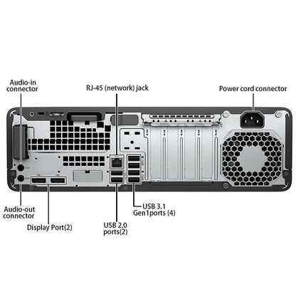 HP EliteDesk 800 G4 SFF PC Computer Intel i7-8700 Ram 16GB SSD 512GB (Ricondizionato Grado A)