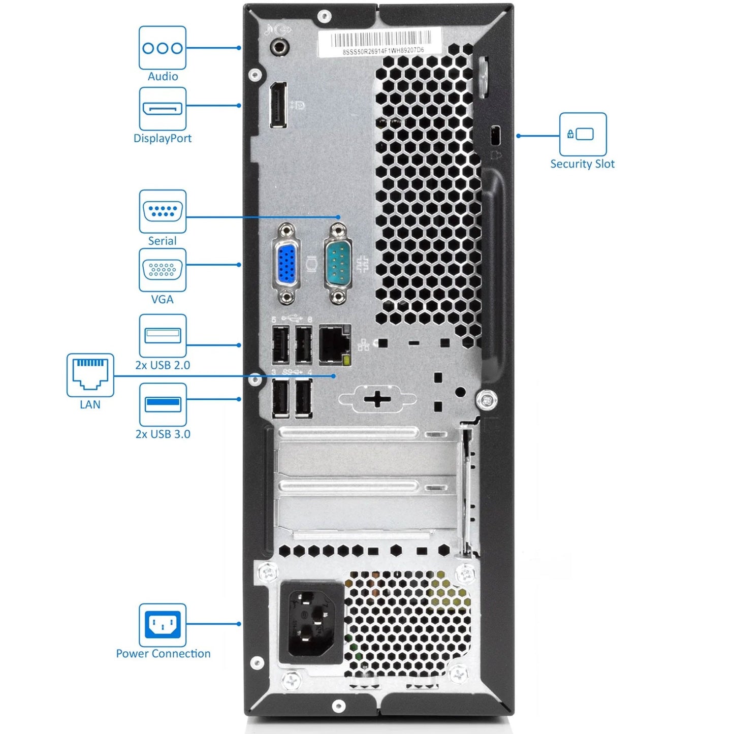 Lenovo ThinkCentre M710e SFF PC Computer Intel i7-6700 Ram 16GB SSD 512GB Freedos (Ricondizionato Grado A)
