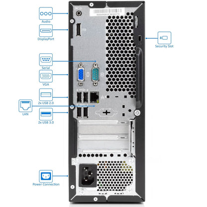 Lenovo ThinkCentre M710e SFF PC Computer Intel i7-6700 Ram 16GB SSD 512GB Freedos (Ricondizionato Grado A)