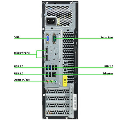 Lenovo ThinkCentre M83 SFF PC Computer Intel i5-4460 Ram 16GB SSD 480GB DVD-ROM (Ricondizionato Grado A)