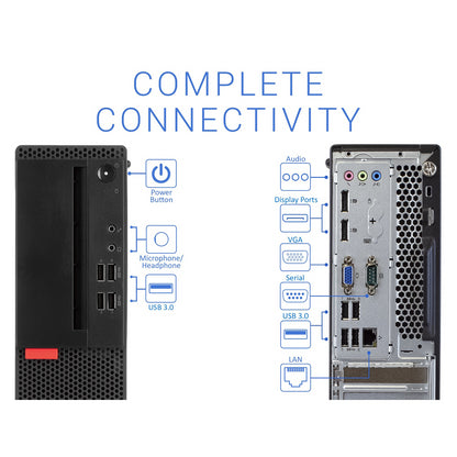 Lenovo ThinkCentre M910S SFF PC Computer Intel i5-6400 Ram 8GB SSD 240GB (Ricondizionato Grado A)