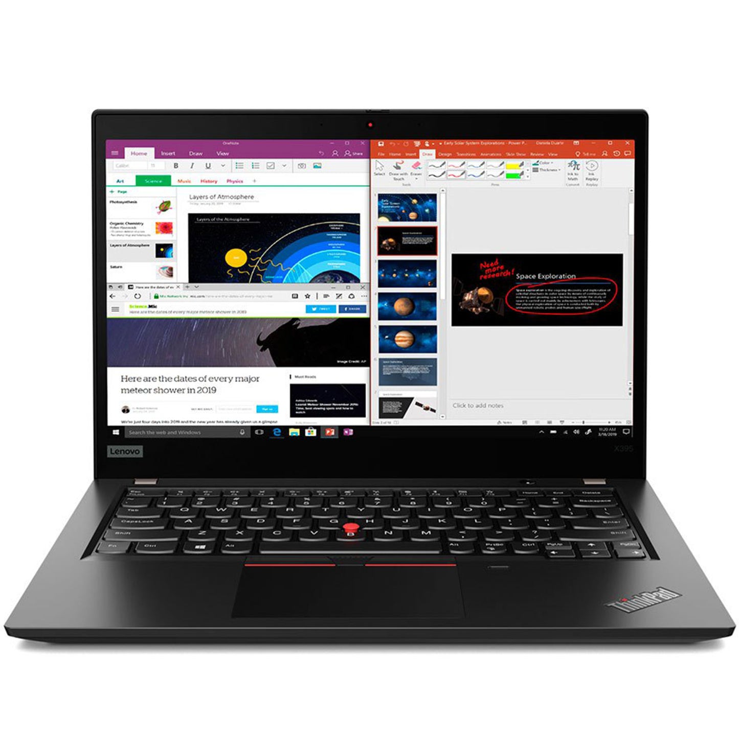 Lenovo ThinkPad X395 Notebook 13.3" Touchscreen AMD Ryzen 5 3500U Ram 16GB SSD 512GB Webcam (Ricondizionato Grado A)