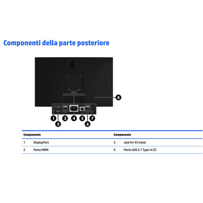 PC Computer All-In-One Ricondizionato HP EliteOne 800 G3 23.8" Intel i5-6400 Ram 8GB SSD 240GB Webcam Freedos