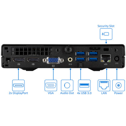 PC Computer Ricondizionato HP EliteDesk 800 G1 Mini Intel i3-4160T Ram 8GB SSD 240GB Freedos
