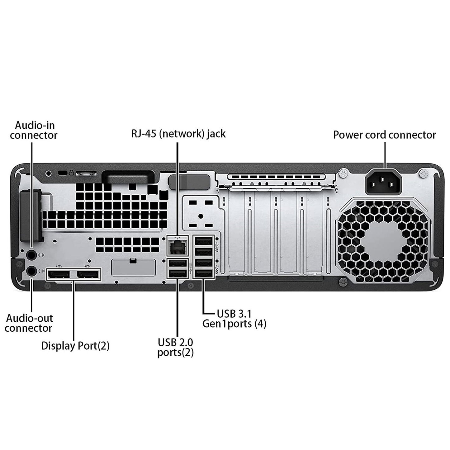 PC Computer Ricondizionato HP EliteDesk 800 G4 SFF Intel i5-8400 Ram 8GB DDR4 SSD 240GB Windows 8 COA