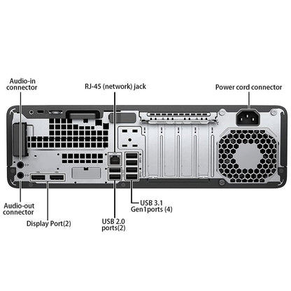 PC Computer Ricondizionato HP EliteDesk 800 G4 SFF Intel i5-8400 Ram 8GB DDR4 SSD 240GB Windows 8 COA