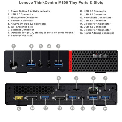 PC Computer Ricondizionato Lenovo ThinkCentre M600 Tiny Intel Celeron N3000 Ram 8GB SSD 240GB Freedos