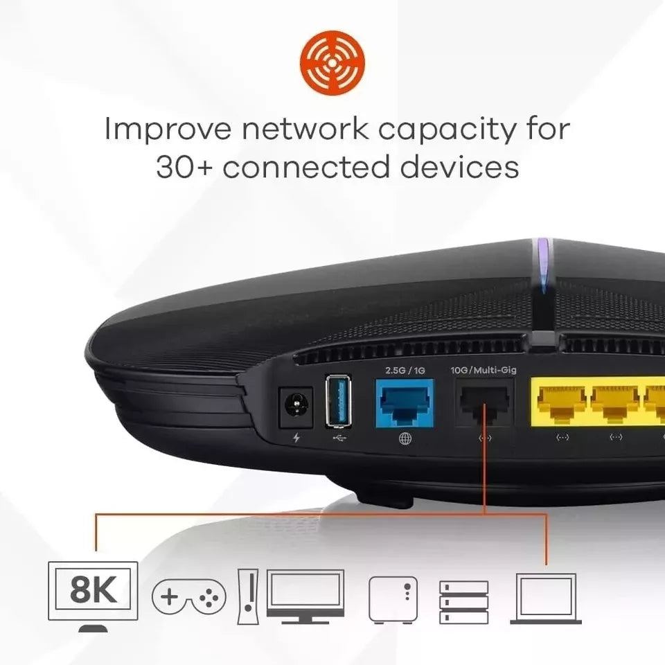 Zyxel Armor G5 12-Stream Multi-Gigabit Wi-Fi 6 Router - AX6000 Ampia copertura