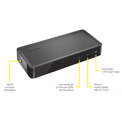 Kensington Sd4700P Universal Docking Station USB-C/3.0 Windows Apple Mac NO PSU